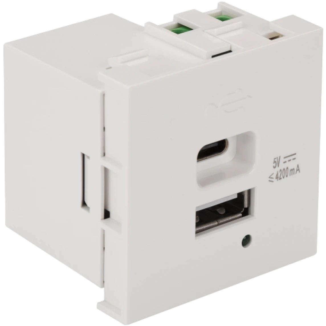 Вставка USB Lanmaster LAN-EZ45x45-2UCA/4.2-WH