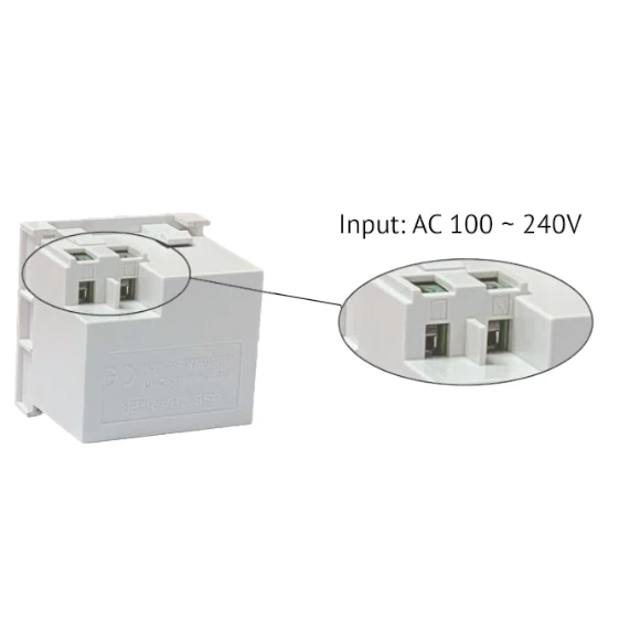 Вставка USB Lanmaster LAN-EZ45x45-2UCA/4.2-WH - фото 4