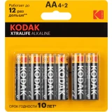 Батарейка Kodak XTRALIFE Alkaline (AA, 6 шт.) (B0064204)