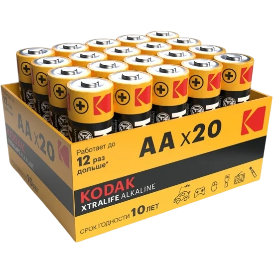 Батарейка Kodak XTRALIFE Alkaline (AA, 20 шт.) - B0054765