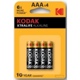 Батарейка Kodak XTRALIFE Alkaline (AAA, 4 шт.) (B0018703)