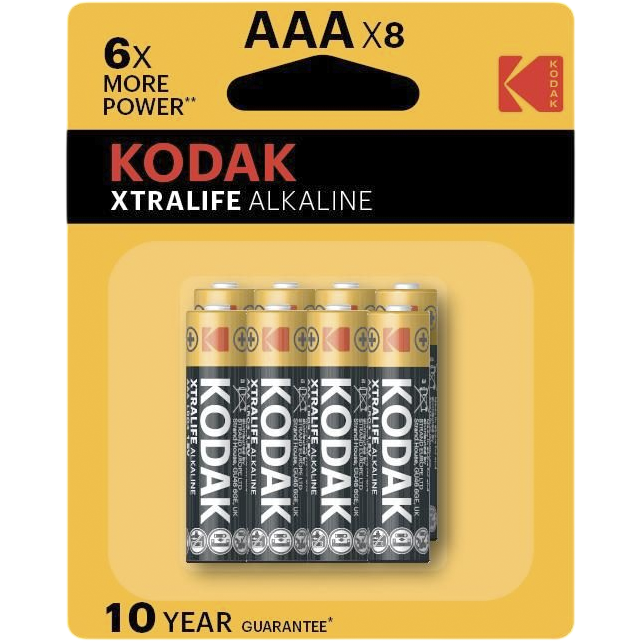 Батарейка Kodak XTRALIFE Alkaline (AAA, 8 шт.) - B0073095