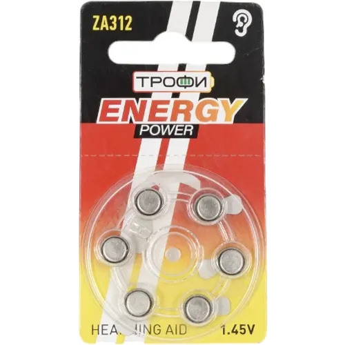 Батарейка Трофи Energy Power Hearing Aid (PR41, 6 шт.) - B0057977