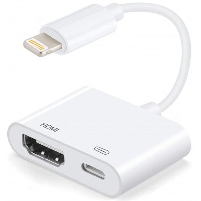 Переходник Lightning - Lightning/HDMI, KS-IS KS-381P
