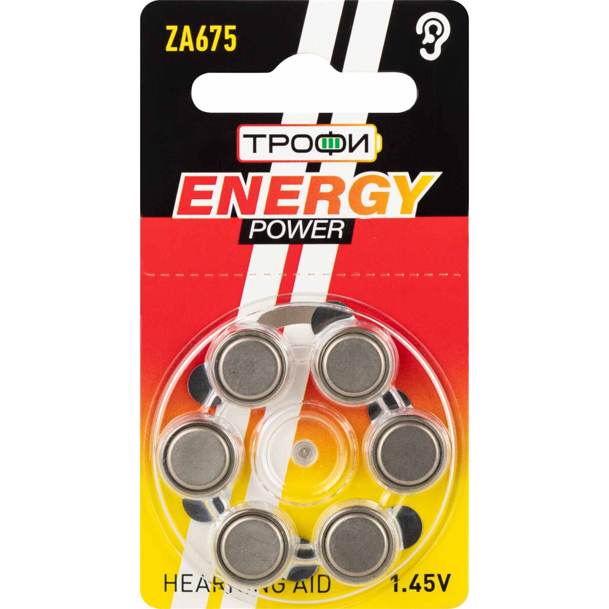 Батарейка Трофи Energy Power Hearing Aid (PR44, 6 шт.) - B0057978