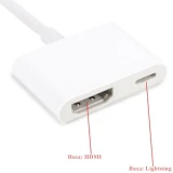 Переходник Lightning - Lightning/HDMI, KS-IS KS-381