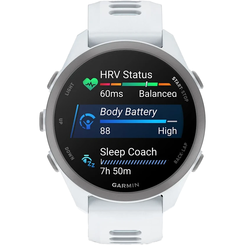 Умные часы Garmin Forerunner 170 Music Whitestone with Whitestone/Cloud Blue Band - 010-03920-11 - фото 4