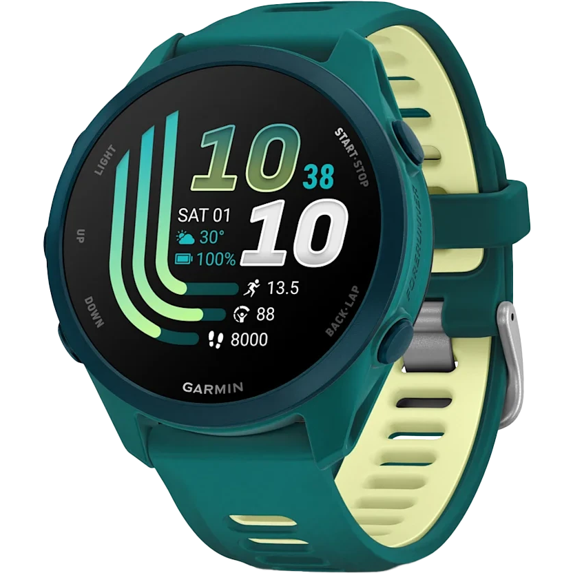 Умные часы Garmin Forerunner 170 Music Teal Green with Teal Green/Citron Band - 010-03920-12