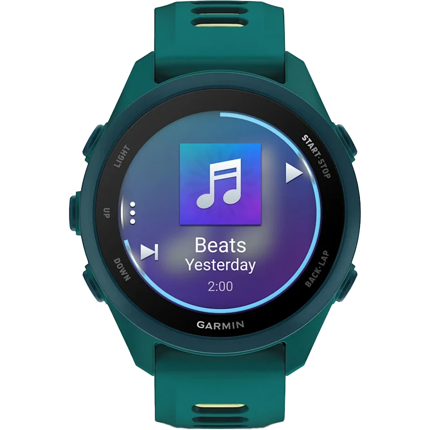 Умные часы Garmin Forerunner 170 Music Teal Green with Teal Green/Citron Band - 010-03920-12 - фото 5