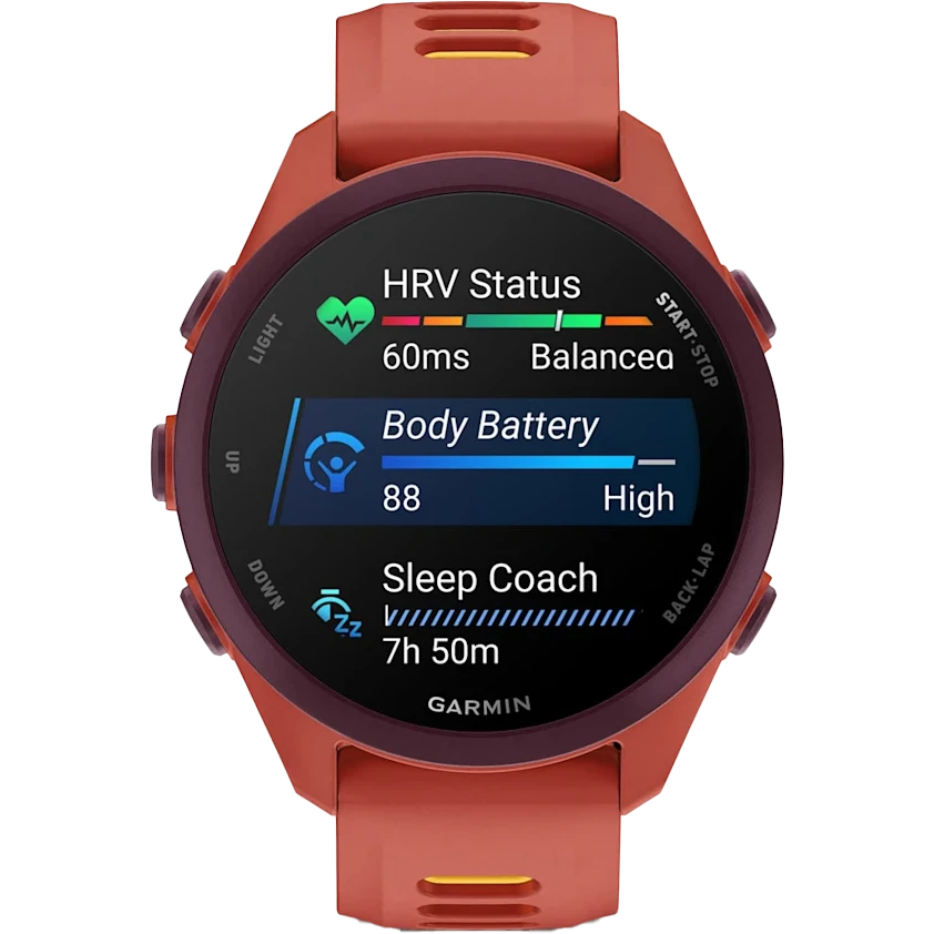Умные часы Garmin Forerunner 170 Music Red Pink with Red Pink/Mango Band - 010-03920-13 - фото 4