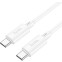 Кабель USB Type-C - USB Type-C, 2м, HOCO X88 Gratified White - 6942007653657