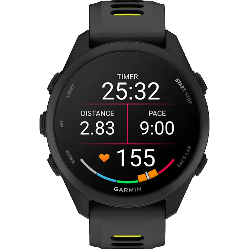 Умные часы Garmin Forerunner 170 Black with Black/Amp Yellow Band - 010-03920-00 - фото 2