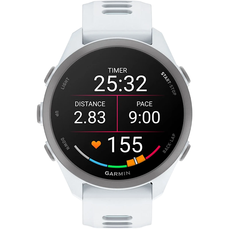 Умные часы Garmin Forerunner 170 Whitestone with Whitestone/Cloud Blue Band - 010-03920-01 - фото 2