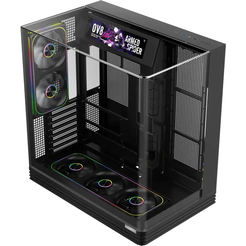Корпус 1STPLAYER OV8S ARGB Black (OV8S-BK-1FP7R-3-1FP7-2-HUB3) - фото 4