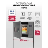 Встраиваемая микроволновая печь LEX BIMO 15.02N GR (CHVE000042)