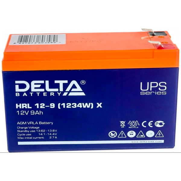 Аккумуляторная батарея Delta HRL 12-9 X