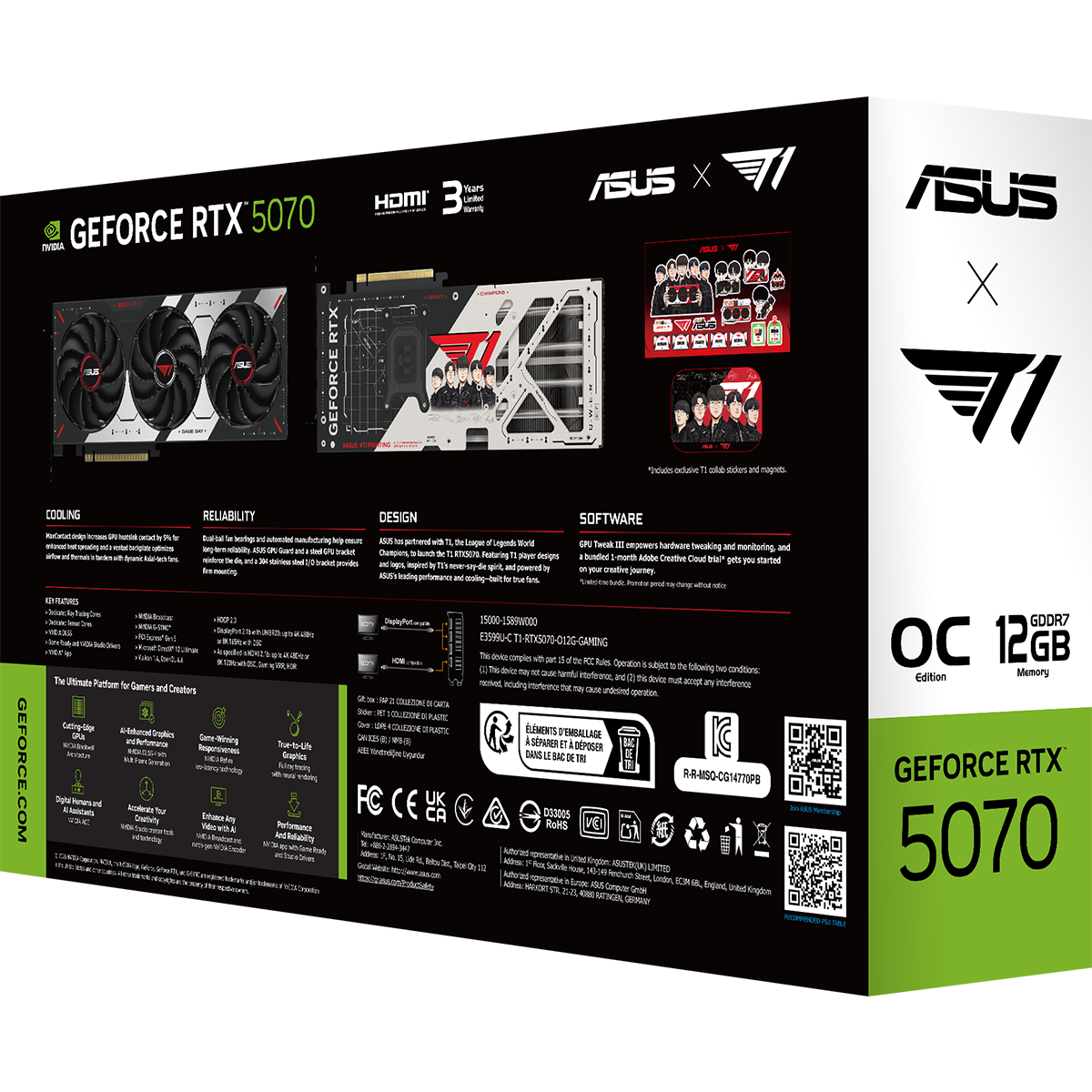 Видеокарта NVIDIA GeForce RTX 5070 ASUS T1 OC 12GB (T1-RTX5070-O12G-GAMING) - фото 13