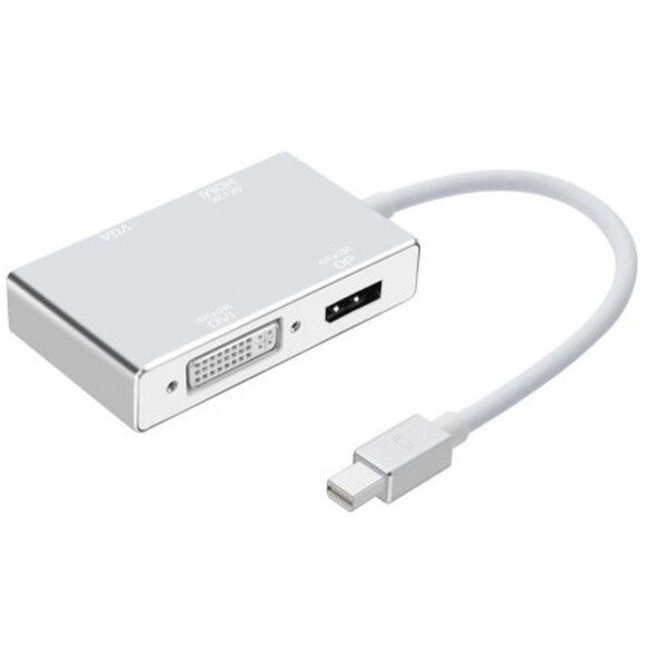 Переходник Mini DisplayPort (M) - DisplayPort (M), HDMI (F), DVI (F), VGA (F), KS-IS KS-781