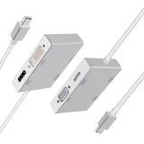 Переходник Mini DisplayPort (M) - DisplayPort (M), HDMI (F), DVI (F), VGA (F), KS-IS KS-781