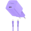 Сетевое зарядное устройство ttec SmartCharger Pro GAN 20W Purple + Lightning Cable - 2SCG20LNMR
