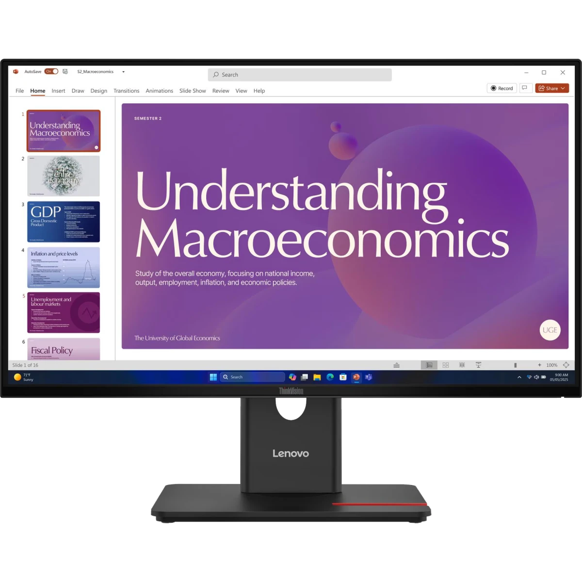 Монитор Lenovo 24" ThinkVision T24d-40 (64B9GAT1UK)