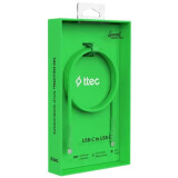 Кабель USB Type-C - USB Type-C, 1.2м, ttec 2DK59NY Green