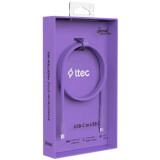 Кабель USB Type-C - USB Type-C, 1.2м, ttec 2DK59NMR Purple