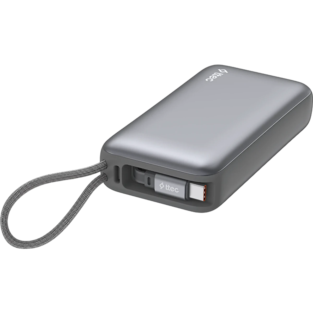 Внешний аккумулятор ttec ReCharger Pro LCD 10000mAh PD 20W Grey - 2BB275UG