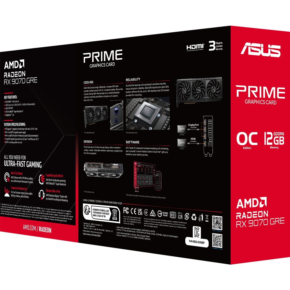 Видеокарта AMD Radeon RX 9070 GRE ASUS PRIME OC 12GB (PRIME-RX9070GRE-O12G) - фото 12