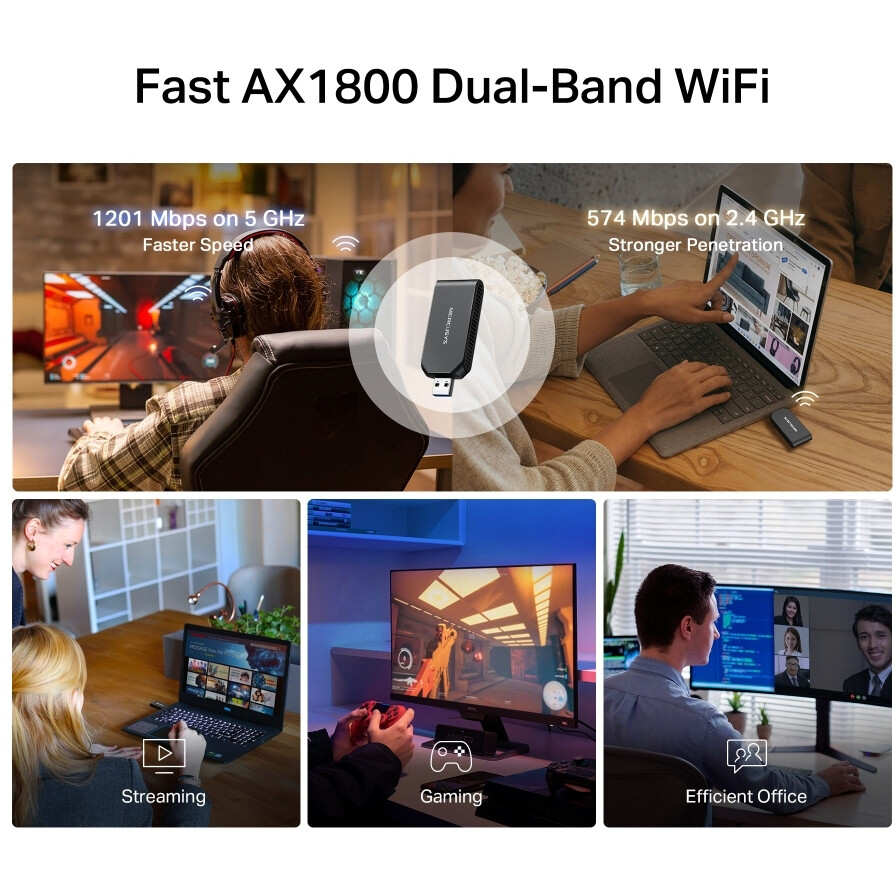 Wi-Fi адаптер Mercusys MA70XM - фото 6