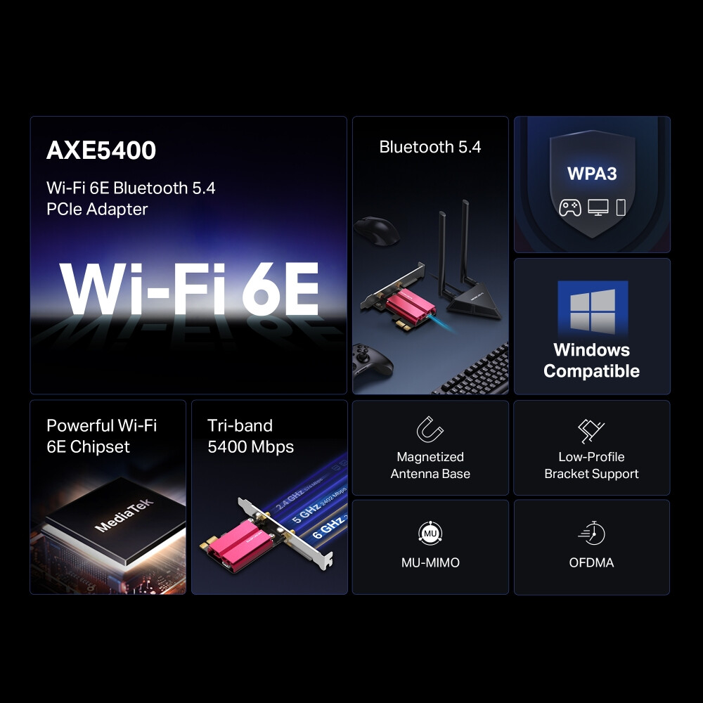 Wi-Fi адаптер Mercusys MA88XE - фото 4
