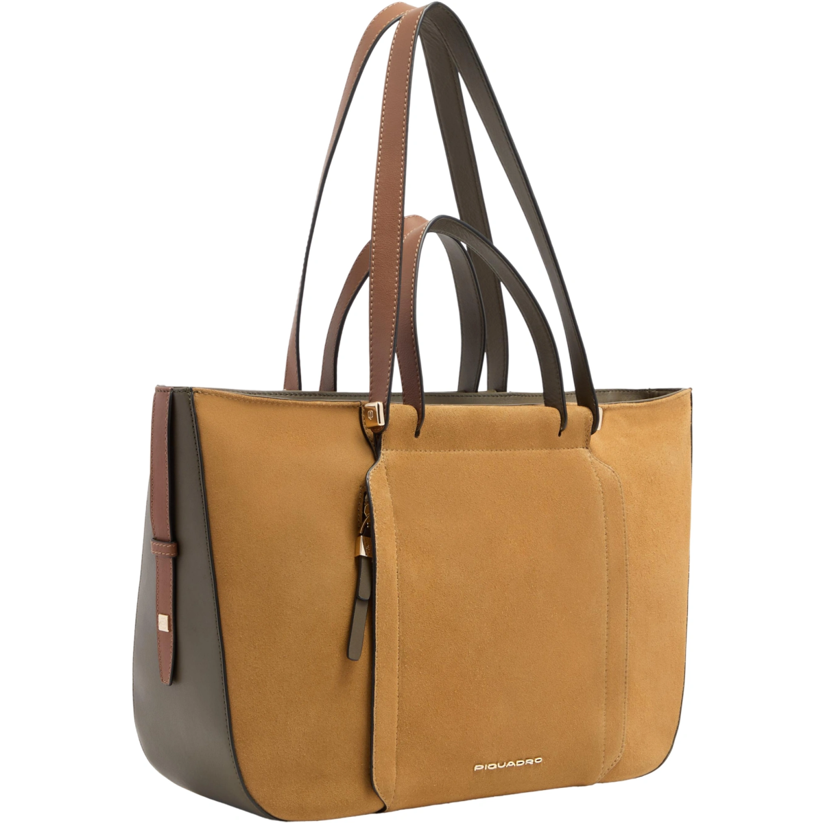 Сумка для ноутбука Piquadro Leather Tote 14" Sabbia/Verde (BD7136W92/SAVES) - фото 2