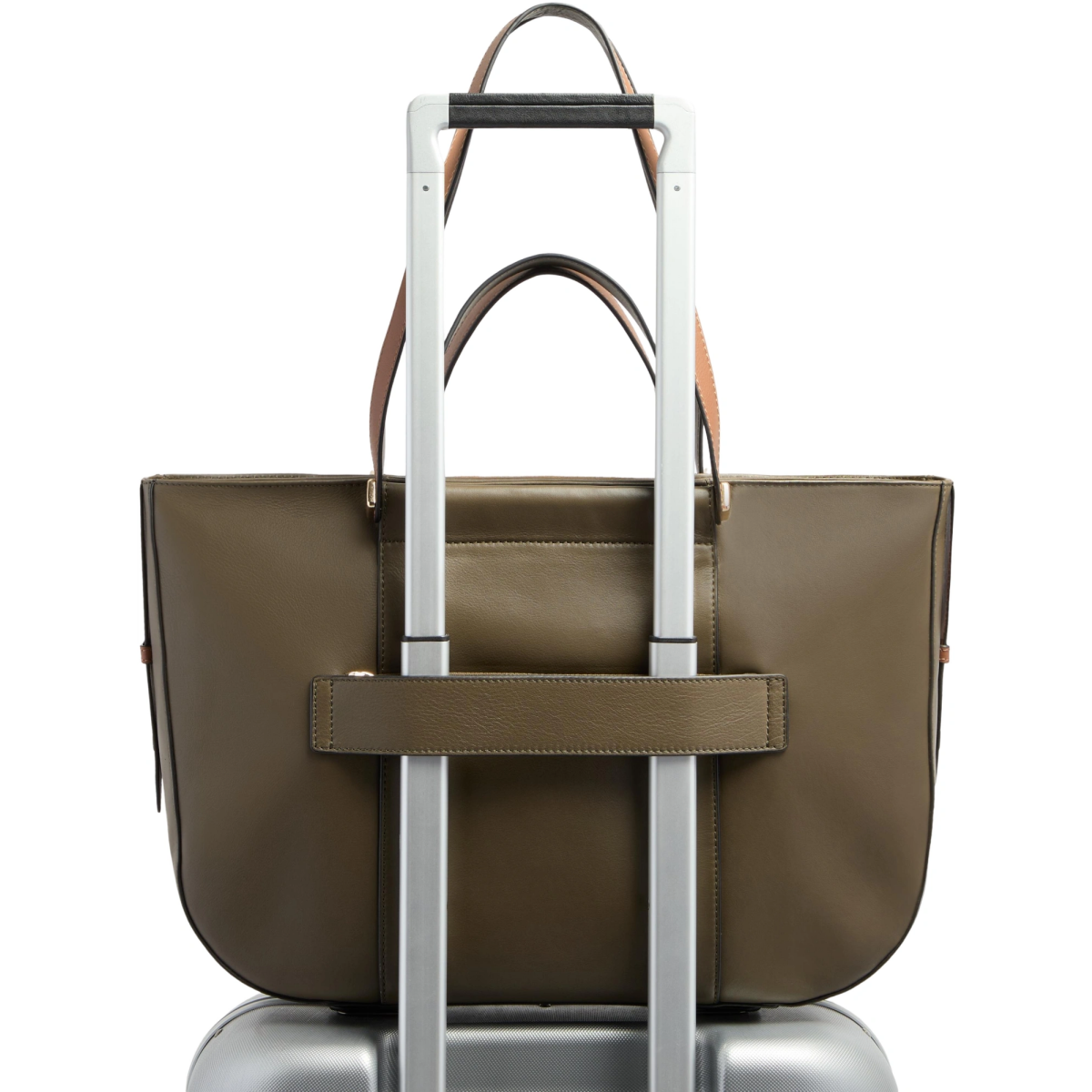 Сумка для ноутбука Piquadro Leather Tote 14" Sabbia/Verde (BD7136W92/SAVES) - фото 5