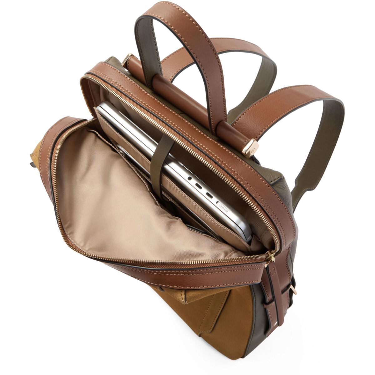 Рюкзак для ноутбука Piquadro Women’s Laptop Backpack 14" Sabbia/Verde (CA4576W92/SAVES) - фото 5