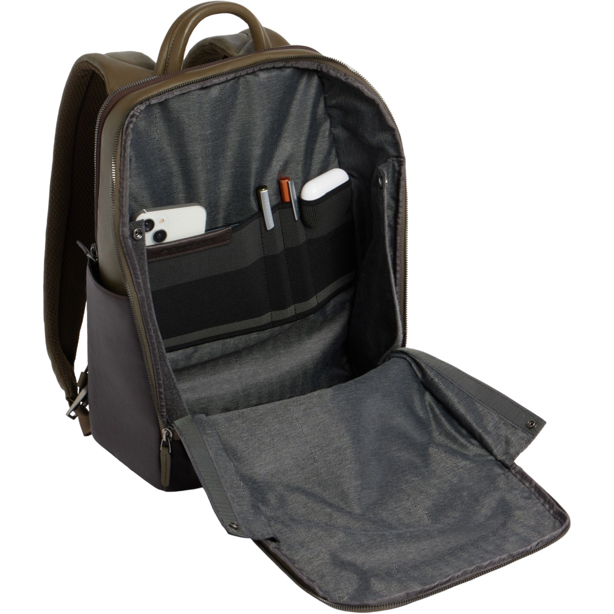 Рюкзак для ноутбука Piquadro Laptop Backpack 14" Green/Brown (CA6501B3/VETM) - фото 3