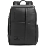 Рюкзак для ноутбука Piquadro Expandable Leather Travel Backpack 15.6" Black (CA7162W137/N)