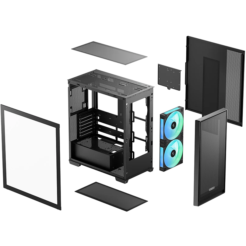 Корпус DeepCool CG580 MESH 2F ARGB Black - R-CG580MESH-BKAPA2-G - фото 9