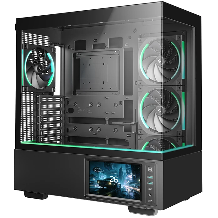 Корпус DeepCool CH690 LCD ARGB Black - R-CH690LCD-BKNNA0D-G - фото 2