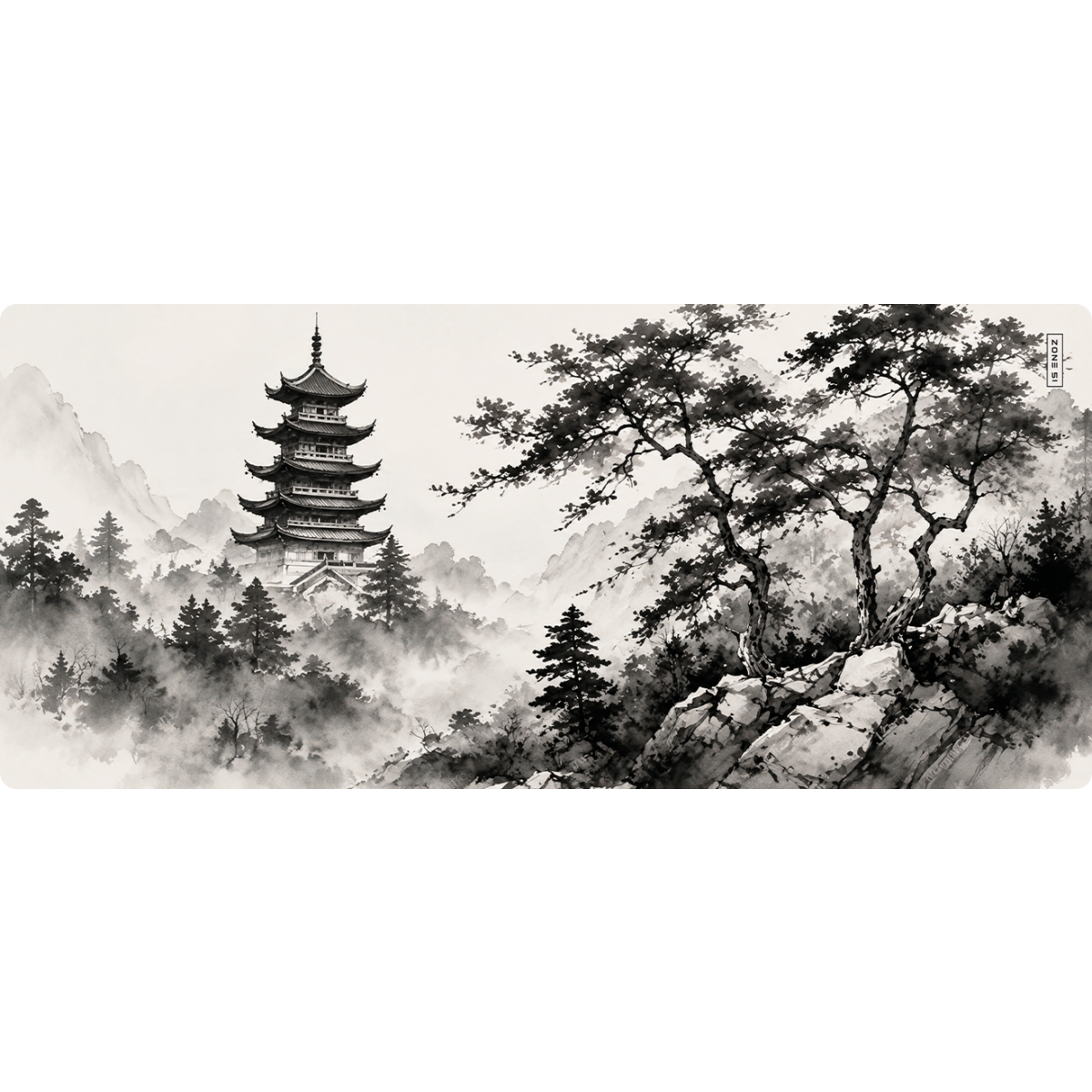 Коврик для мыши ZONE 51 Ukiyo-E XXL Jacquard - Z51-PAD-UJB