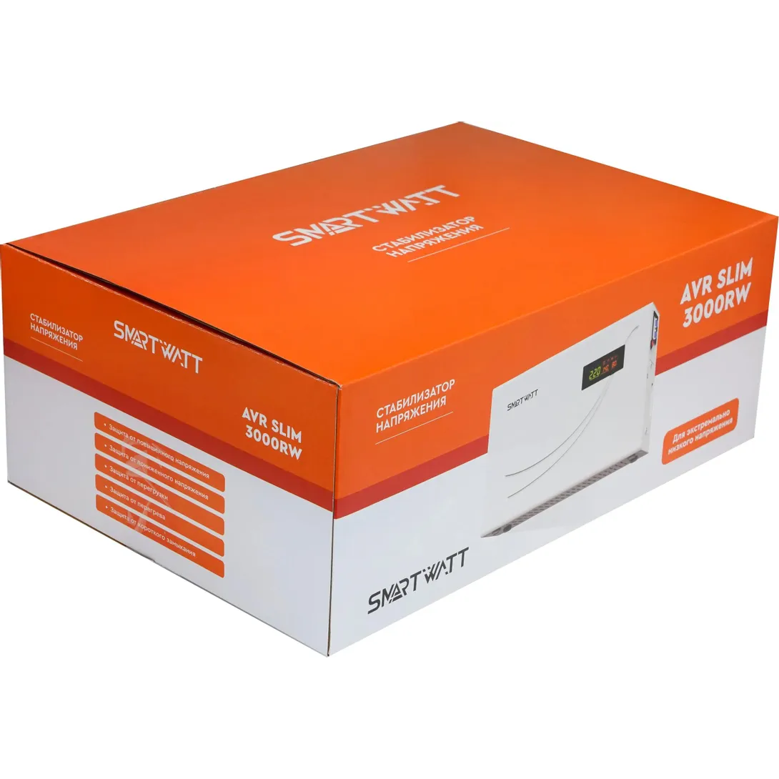 Стабилизатор напряжения SMARTWATT AVR SLIM 3000RW - 4512020310007 - фото 7
