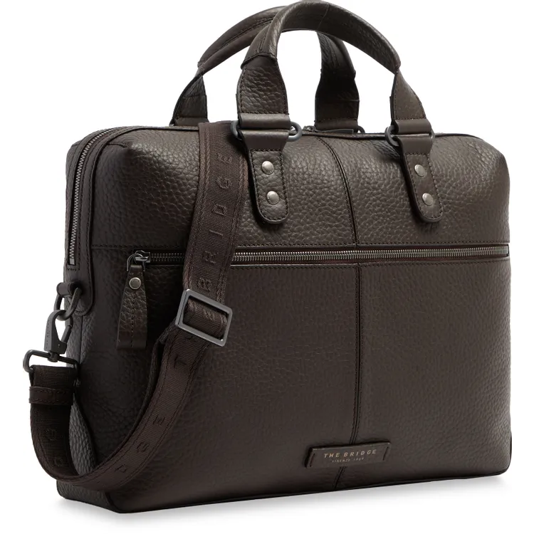 Сумка для ноутбуков The Bridge Manfredi 14" Dark Brown (064706QQ/01Y) - фото 2