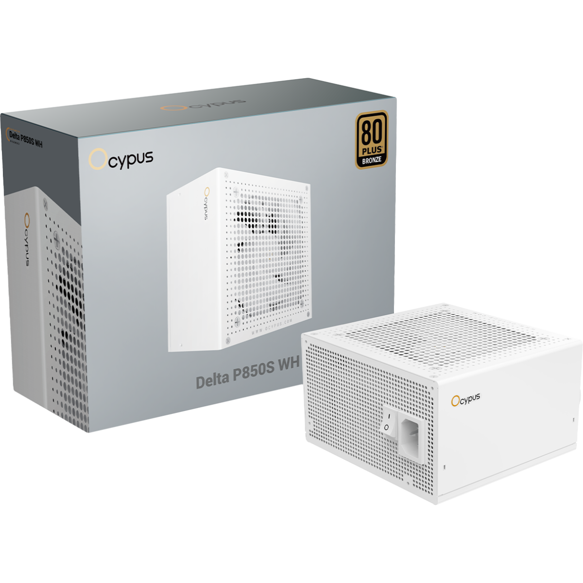 Блок питания 850W Ocypus Delta P850S White - Delta-P850S-BDFWH026X-EU - фото 7