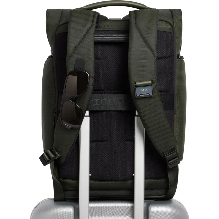 Рюкзак для ноутбука Piquadro Expandable Roll-Top 15.6" Green (CA7190W145/VE) - фото 3