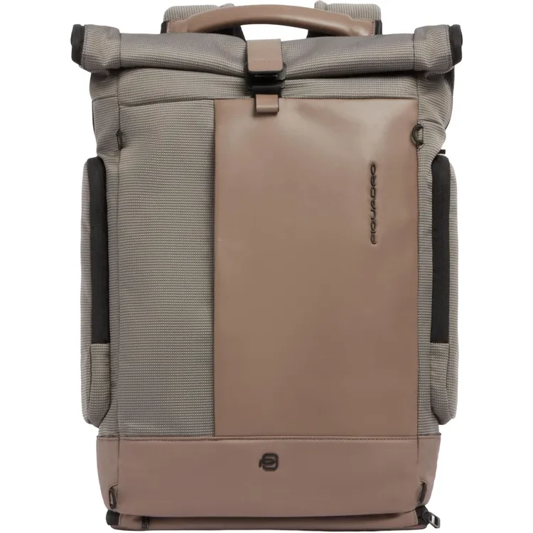 Рюкзак для ноутбука Piquadro Expandable Roll-Top 15.6" Sabbia/Grey (CA7190W145/SA)