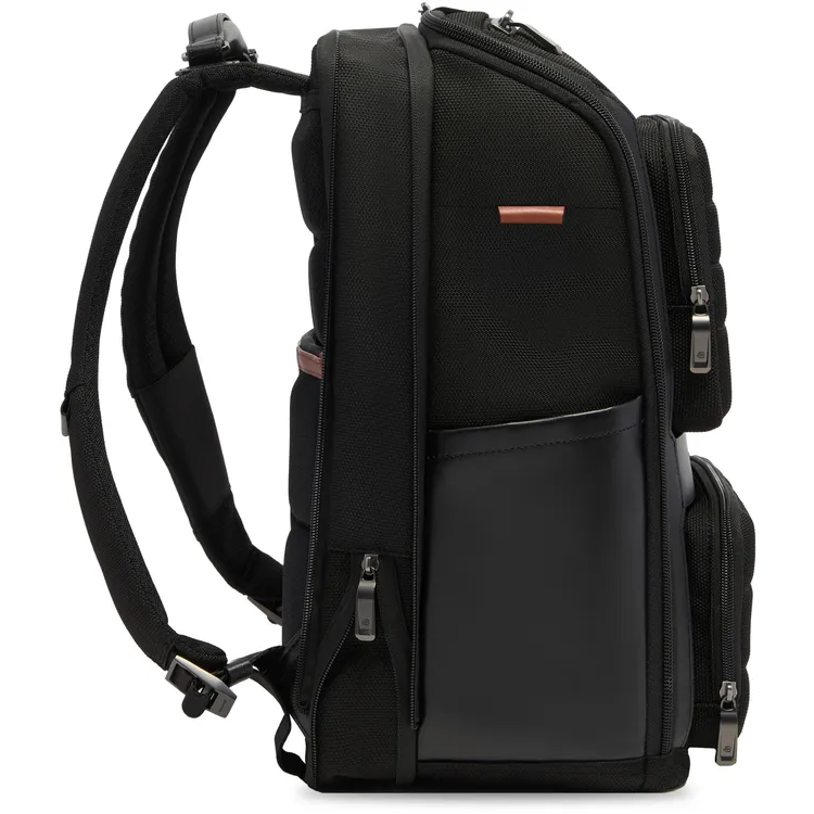 Рюкзак для ноутбука Piquadro Leather & Water-Resistant 15.6" Black (CA7279W150/N) - фото 3