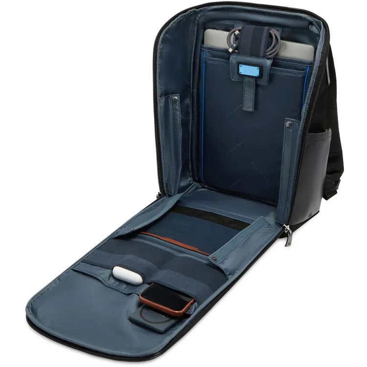 Рюкзак для ноутбука Piquadro Leather & Water-Resistant 15.6" Black (CA7279W150/N) - фото 4