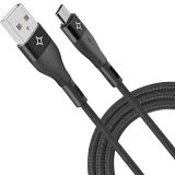 Кабель USB A (M) - microUSB B (M), 1м, Stellarway STW-CAB-MICUSB-1-PVC-Black
