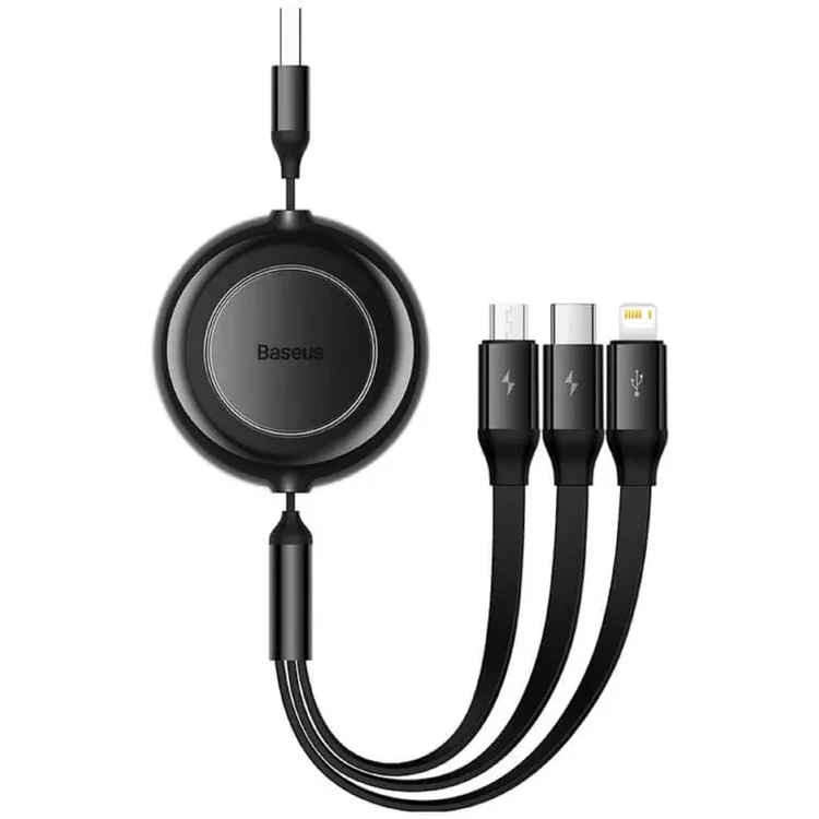 Кабель USB - microUSB/USB Type-C/Lightning, 1.1м, Baseus CAMJ010001