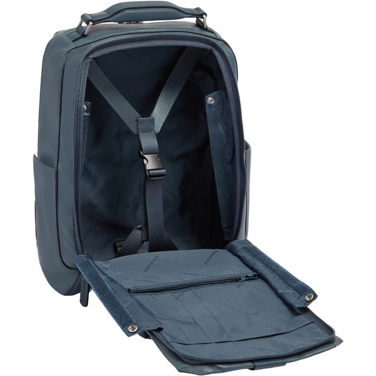 Рюкзак для ноутбука Piquadro Leather Travel 14" Blue (CA7157W144/BLU) - фото 7