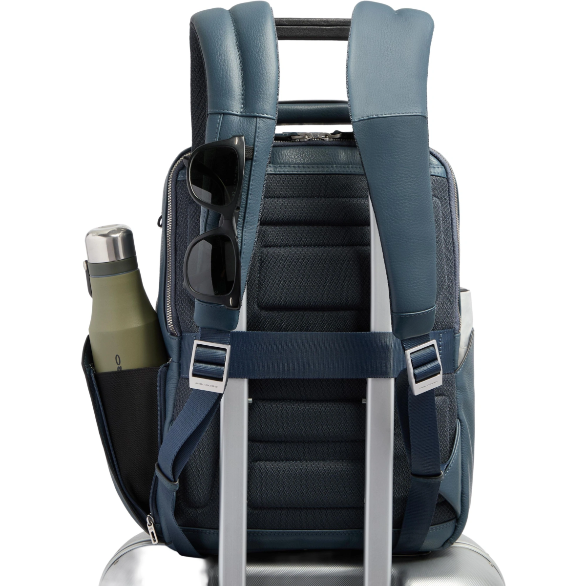 Рюкзак для ноутбука Piquadro Leather Travel 14" Blue (CA7157W144/BLU) - фото 8